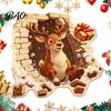 Soft Imitation Cashmere Rug Christmas Entrance Mat, Santa Claus Entryway Rug, Non-Slip Indoor Decoration for Kitchen Bathroom Home Xmas Holiday Decor