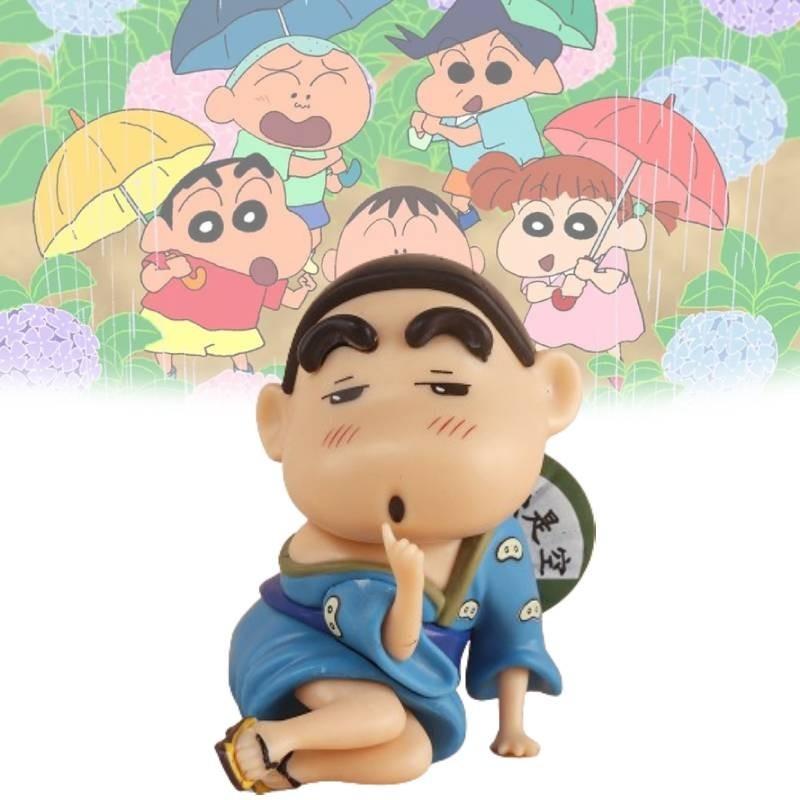Adorable Crayon Shin-chan Figurine In Kimono Pvc Anime Car Dashboard Decoration