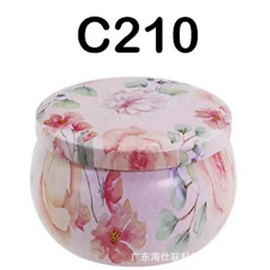 Ethnic Style 4.4oz Tinplate Belly Can: Pear Paste Candy & Tea Scented Candle