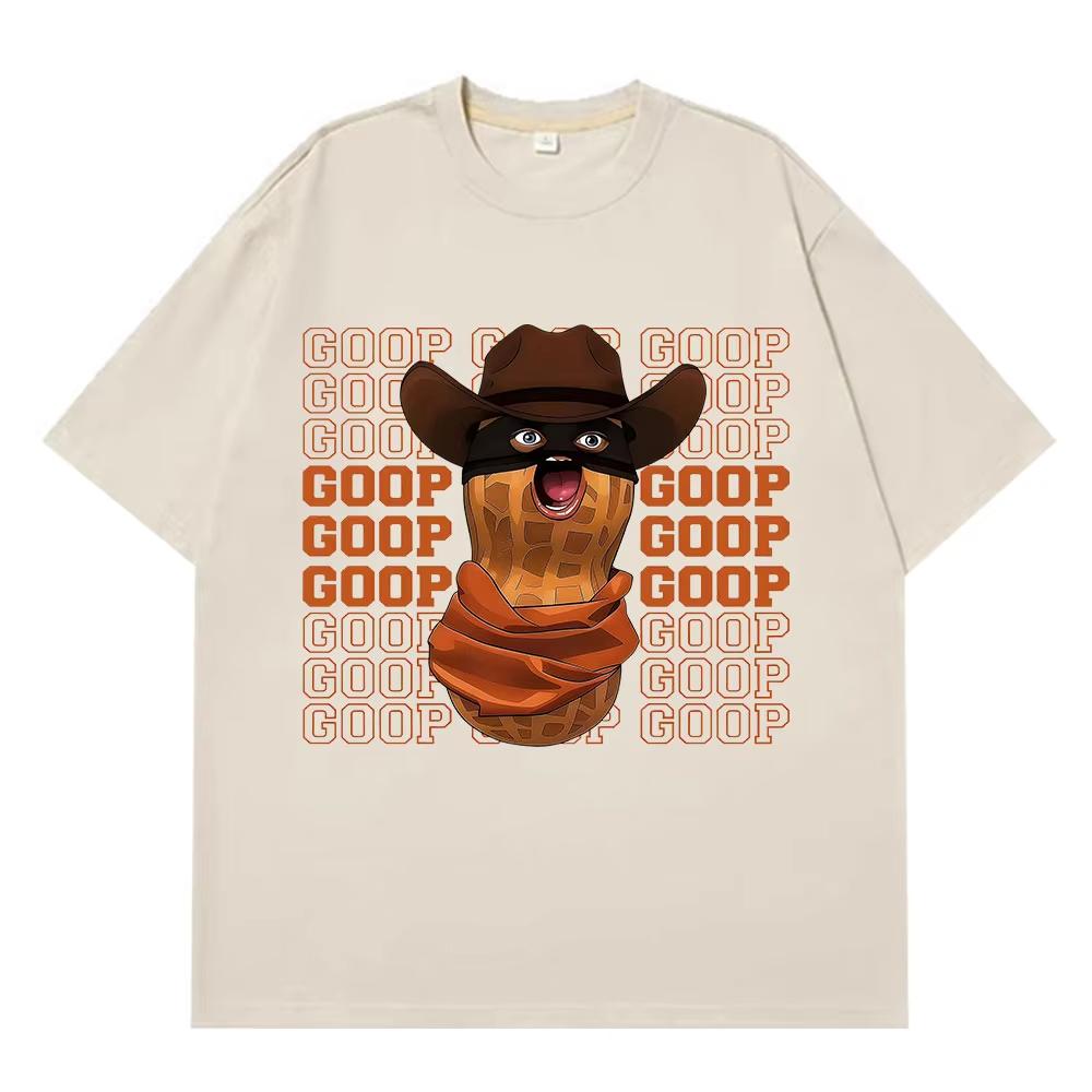 

The Burnt Peanut Funny Meme Graphic Tee-shirt Men Women Harajuku T-shirt Summer Hip-hop Loose T-shirts S