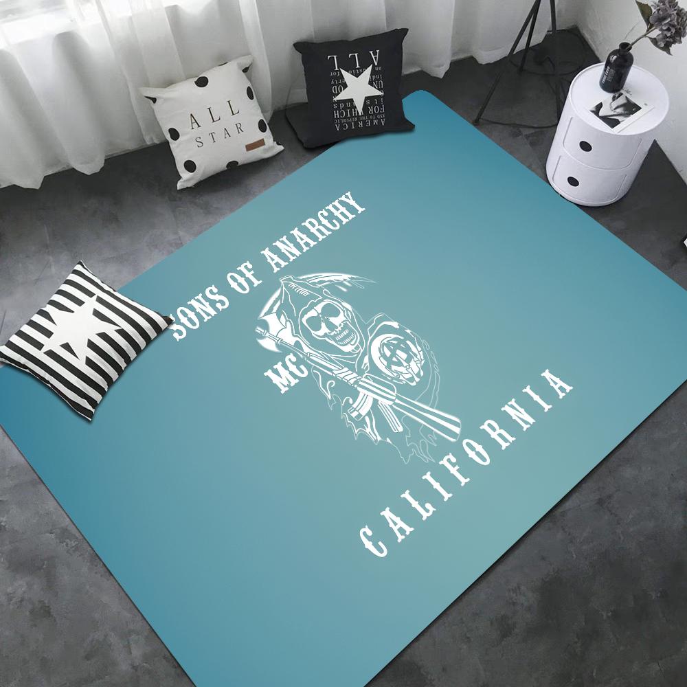 Syn anarchie Americké podložky do místnosti Protiskluzové Absorbují vodu Dlouhá pruhovaná podložka Podložka do ložnice Vítejte Rohožka