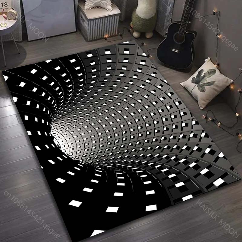 Stereoscopic 3D Illusion Pattern Carpet for Bedroom Living Room Bedside Sofa Floor Mat Modern Home Decor Area Rug Luxury Gift