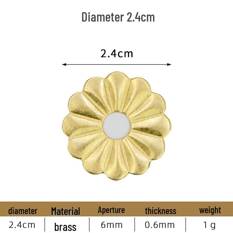 Vintage Brass Furniture Fittings: Antique Gasket, Flat Washer, Irregular Handle, and Base Plate Collection.