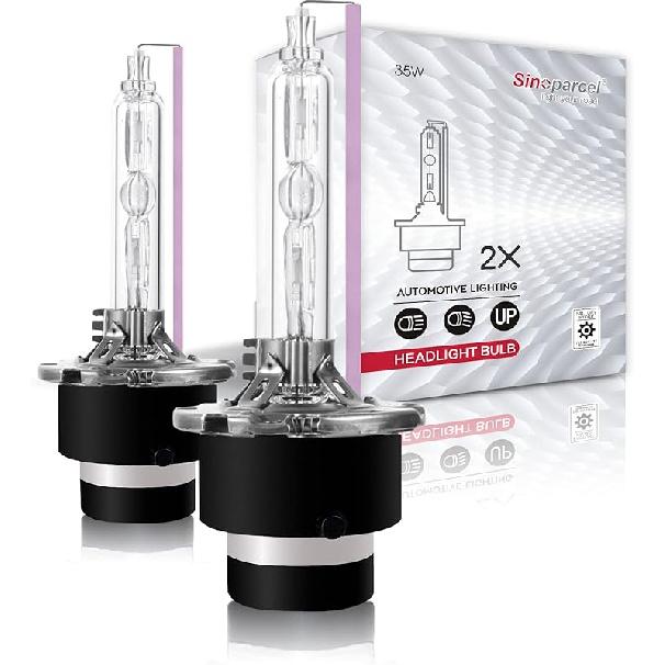 Sinoparcel Лампа ксеноновая HID D1S/D1R для фар - 10000K 35W Светодиодные лампы ближнего/дальнего света - Комплект из 2 шт. D2S 10000K