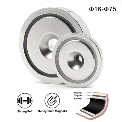 Superstarker Topfmagnet 16-75 Ndfeb Senkkopfloch Stahlbecher Eisenschalenmagnet Runder magnetischer Saugnapf Bergung