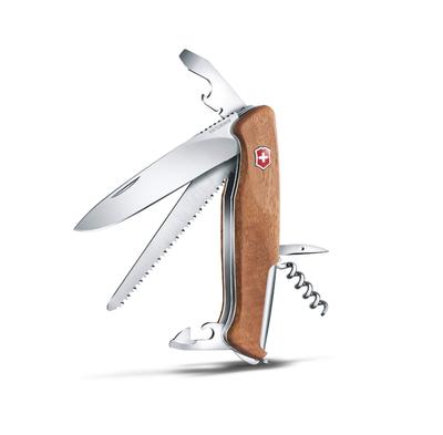Ranger Wood 55 švýcarský armádní nůž Venkovní velká čepel se zámkem včetně vrtání Swiss Made s 10 funkcemi Kompaktní katastrofa