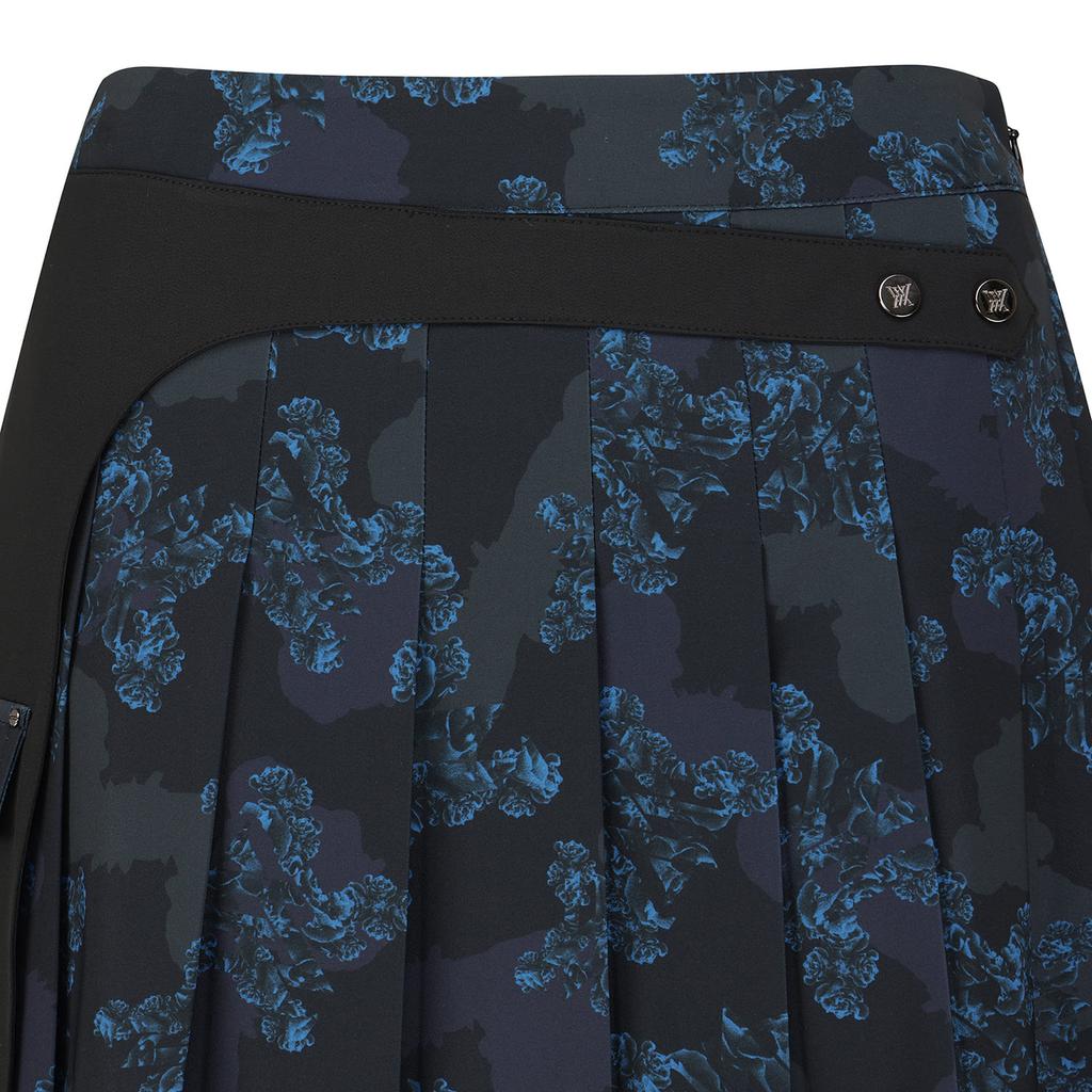 ANEW GOLF Women Fa Flower Pattern Pleated Skirt_Bk