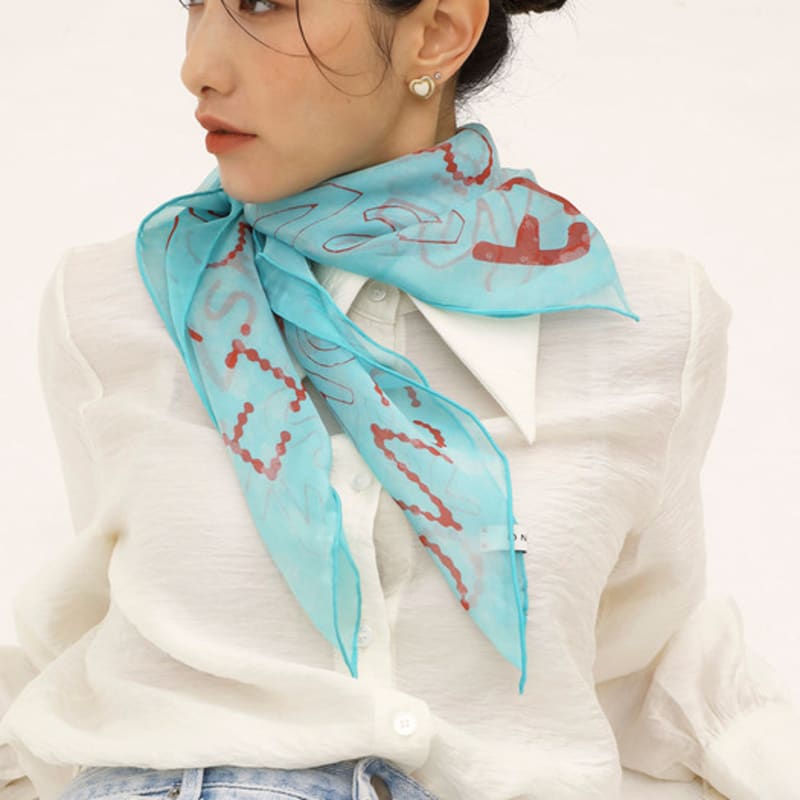 ONSZ Sheer Logo Silk Scarf
