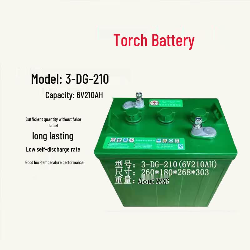 TORCH 6V 210AH Flooded Lead-Acid Battery for Patrol/Sightseeing Vehicles