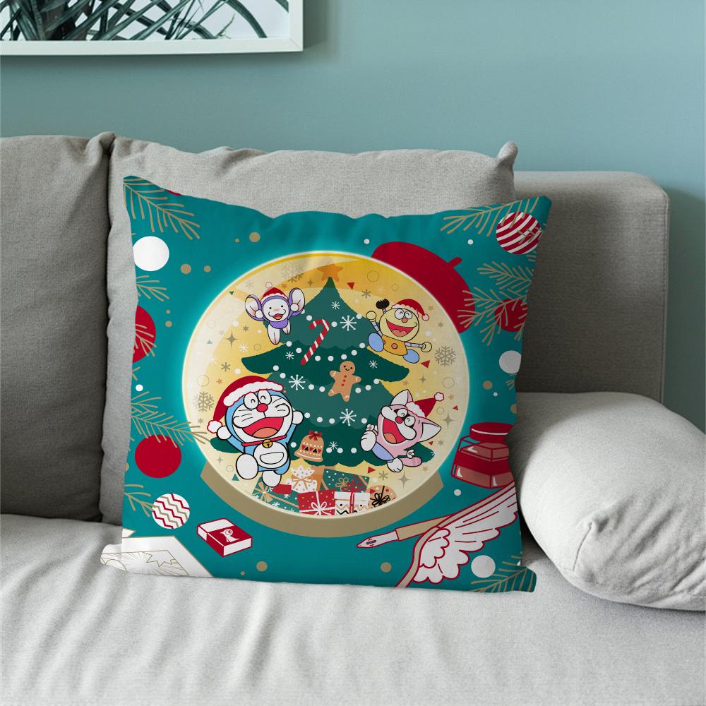 Cartoon Cute Pillow Case Sofa Living Room Bedroom Headboard Backrest Cushion Square Cushion D-Doraemons Nap Time