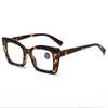 Color Change and High-definition Eye Spectacles Vintage Square Frames Reading Spectacles Photochromic Large Frames Presbyopia Spectacles