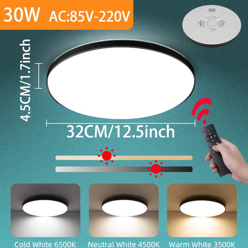 110V 220V LED Ceiling Lamps Square Modern Smart Ceiling Light Remote Control Dimmable For Living Room Bedroom  Night Panel Light