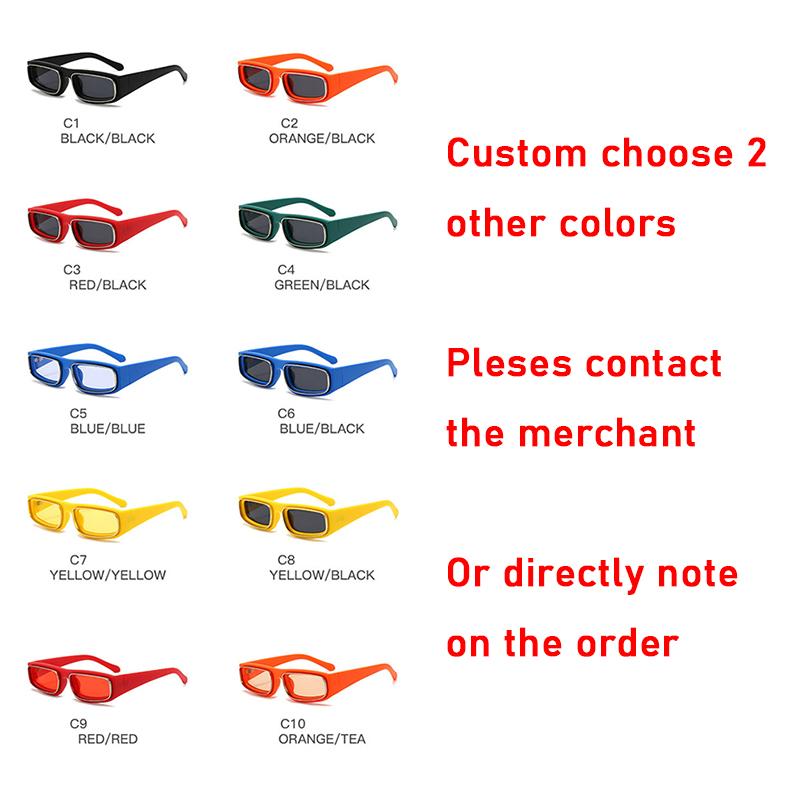 2 Pairs Per Set Small Frame Rectangle Sunglasses For Men Women Fashion Square Outdoor Eyewear Trendy Party Sun Glasses UV400