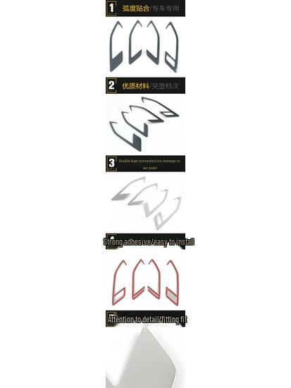 Golf 8 Interior Door Handle Trim for 21 Models - Armrest Buckle and Handshake Patch