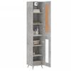 VidaXL Highboard Concrete Grey 34.5x34x180 Cm Engineered Wood 3200365