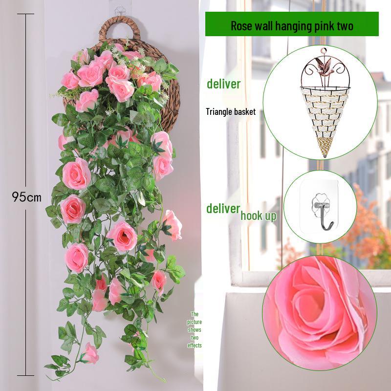 Wisteria Vine Artificial Silk Flower Wall Hanging for Indoor Decoration