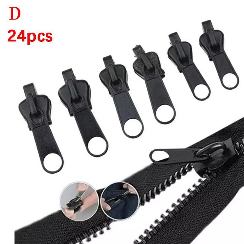 (PLUM)6pcs Zipper Repair Kit Universal Instant Zipper Repair Replacement Zipper.