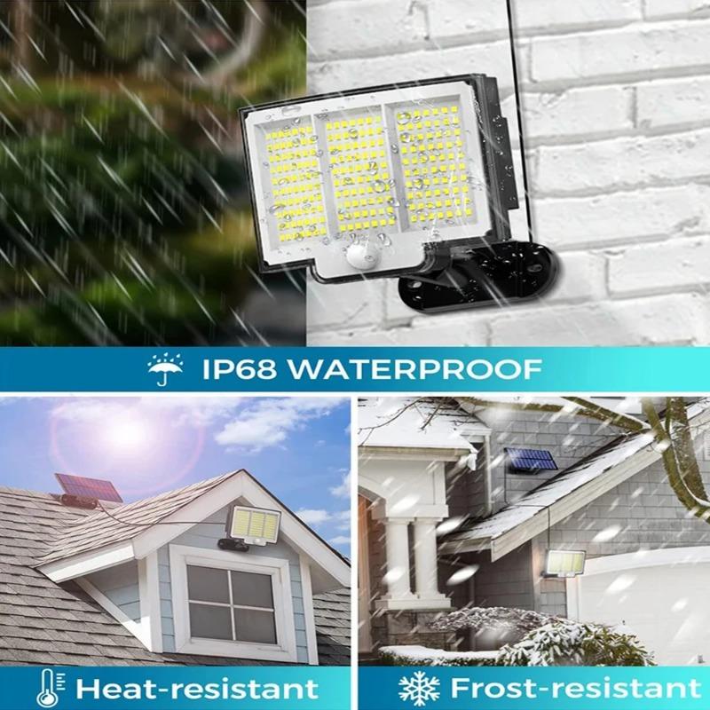 210 LED Solar Light Outdoor Super Bright Motion Sensor Solar Strong Power LED Garden Wall Lamp IP65 Waterproof 3 Working Mode