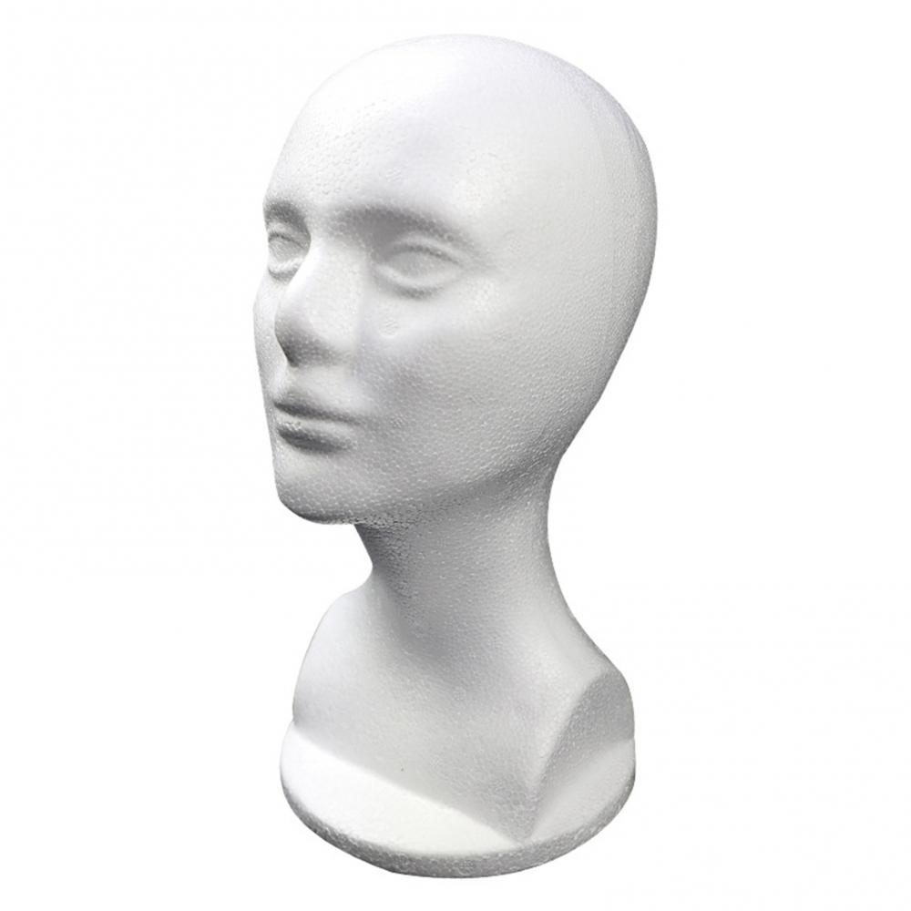 Pěnový stojan na model figuríny s hlavou pro paruky Klobouky Držák brýlí Snadné použití Stojan v obchodě pro kutilské malování v salonu