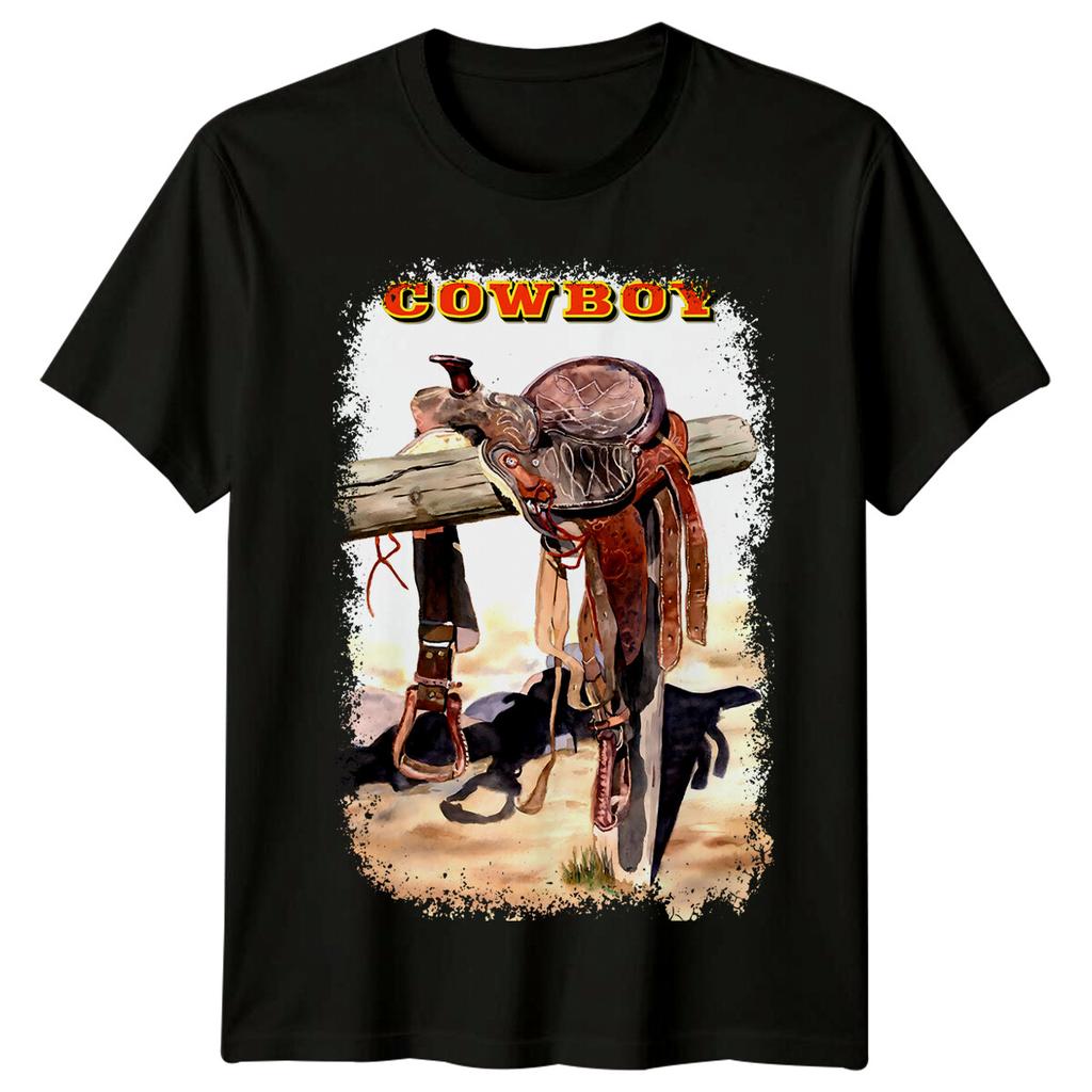 Cowboy (1958) T-shirt ispirata ai poster cinematografici, stile retrò anni '80.