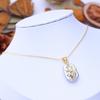 LSOOYH Natural Freshwater Big Baroque Pearl Necklaces Party Elegant Vintage Pendant, Birthday Gifts for Women