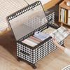 Under Bed Storage Containers with Wheels Houndstooth Pattern Foldable Storage Bin for Clothes Toys Blankets Bedroom Organization