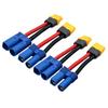 XT60 XT-60 XT60H Male and Female Plug Connectors To EC5 Male and Female Plug Connectors, Adapter Cable with 12AWG Silicone Cord, 2 Pairs