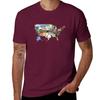 Usa Vintage License Plates Map Tshirt Hippie Clothes Summer Clothes Anime T Shirt For Unisex
