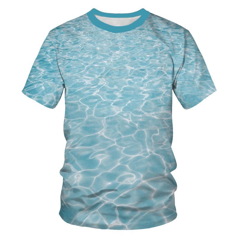 Ice 3D Printed T-shirts for Men and Women, Drip, O-neck T-shirts, Log Fashion, Street Clothing Look, Kids Top Clothes