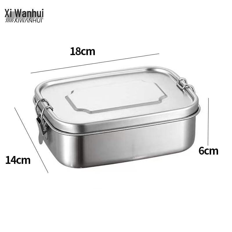 Xiwanhui 304 Stainless Steel Double Buckle Lunch Box