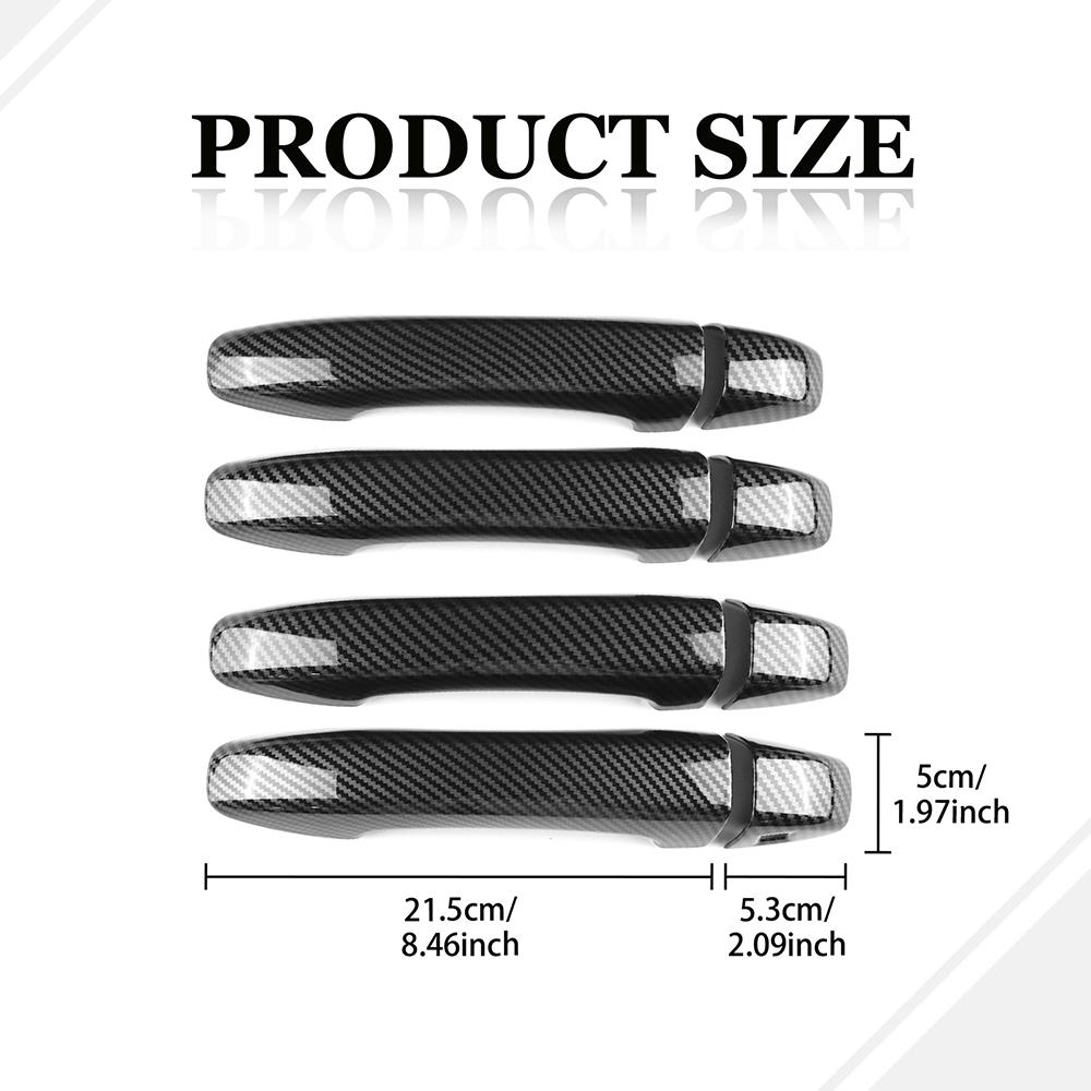 Car Exterior Door Handle Cover Trim Gloss Black Carbon Fiber LHD RHD For Renault Captur 2020-2026 Car Outer Styling ABS Trim