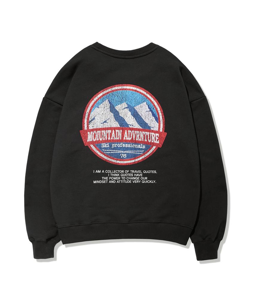 Peullukeu Snow Mountain Adventure Sweatshirt Black Fmt3079