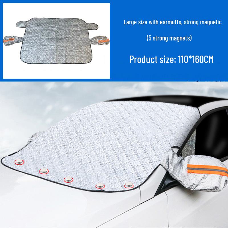 Winter Car Front Windshield Half Cover: Sunscreen, Rainproof, Heat Insulation, Thickened Shield