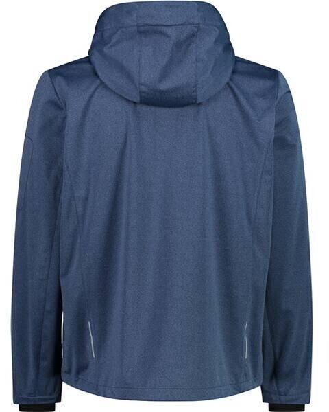 CMP Light Softshell Jacket with Detachable Hood (39A5027M) Man Jacket Zip Hood (39A5027M) B.blue Mel/lime