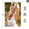 Metal Wall Art Sign Sexy Women Poster White Lace Swimsuit Decor 8x12 Inch