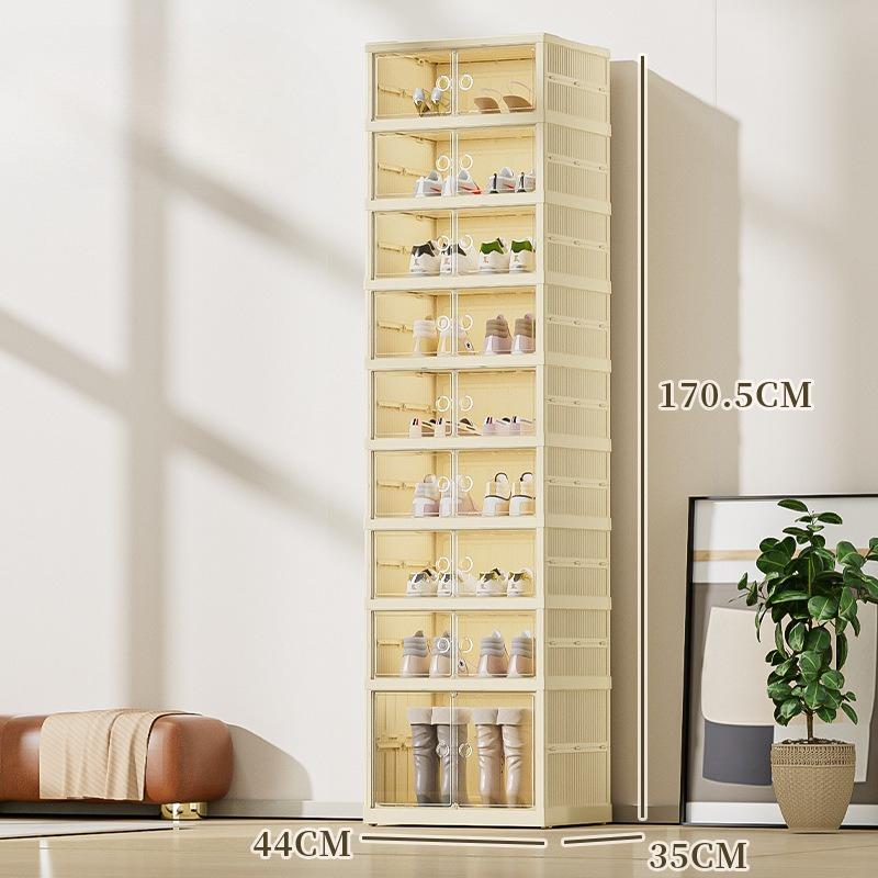 Folding Shoe Cabinets Transparent Shoe Rack Vertical Shoes Storage Organizer Multifunctional Shoes Cupboards Home Furniture