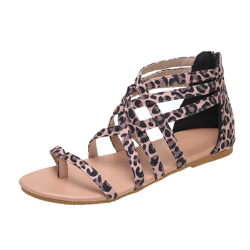 Flat-soled sandals women's woven toes women's sandals hollowed-out beach sandals women