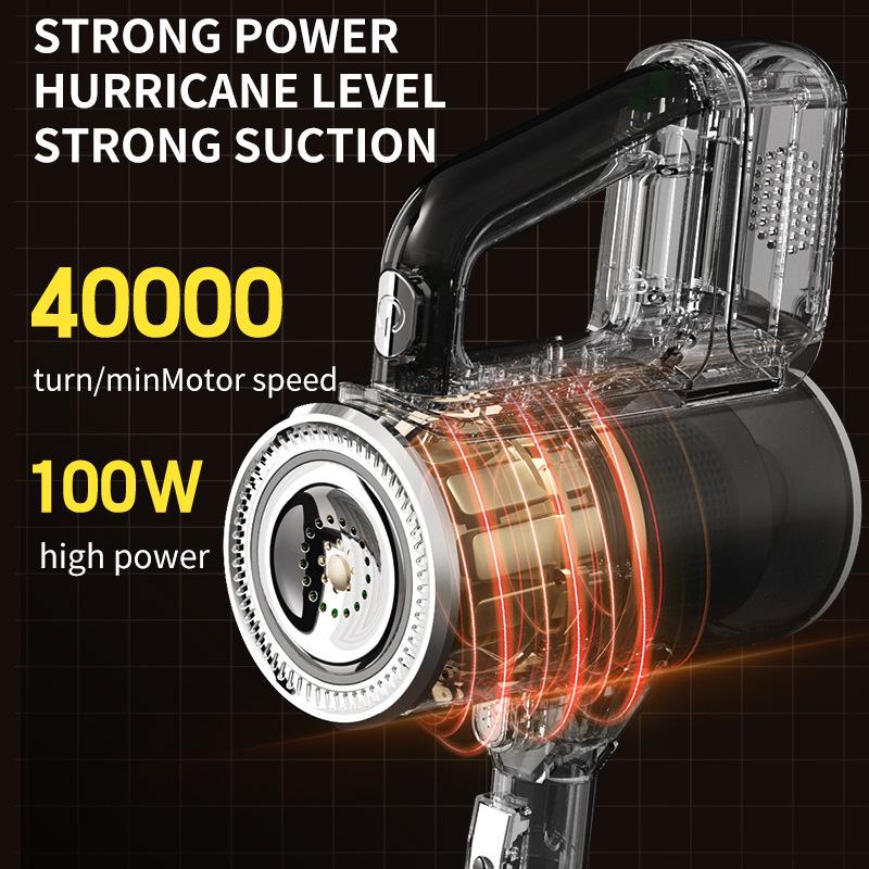 Wireless Vacuum Cleaner with Powerful Suction, Integrated Sweeping & Mopping, Handheld for Hair Removal