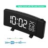 Digital Clock 3 Color Projection LED   Display Time Clock Temperature Humidity FM Radio 12