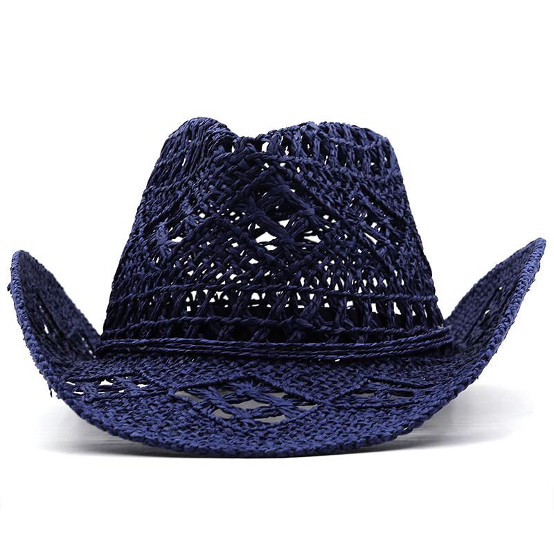 Hollow Woven Straw Denim Hat