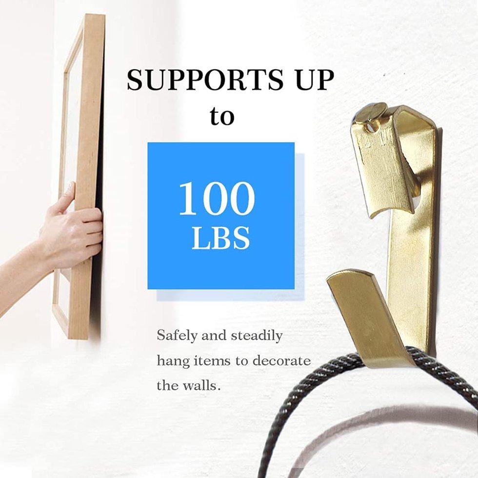Buy Pearliky Picture Hanging Hooks 30/50/100lbs Picture Hangers 100