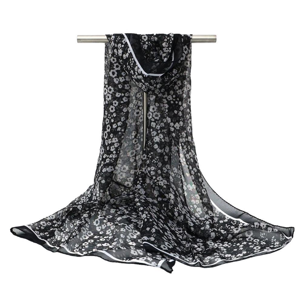 

Long Sunscreen Shawl Floral Print Shawl Silk New Chiffon Scarf Women s Fashion 7