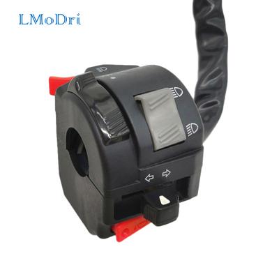 LMoDri 7/8'' 22mm Handlebar Motorcycle ATV Switches Headlight Fog Light Turn Signal Horn High/Low Beam Button In 1 Multi