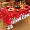Plastic Christmas Tablecloth Santa Claus Elk Party Tablecloths Table Cover  Christmas Decoration