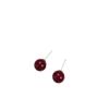 999 Sterling Silver Red Agate Stud Earrings: 2024 Trendy, High-End, Round Design