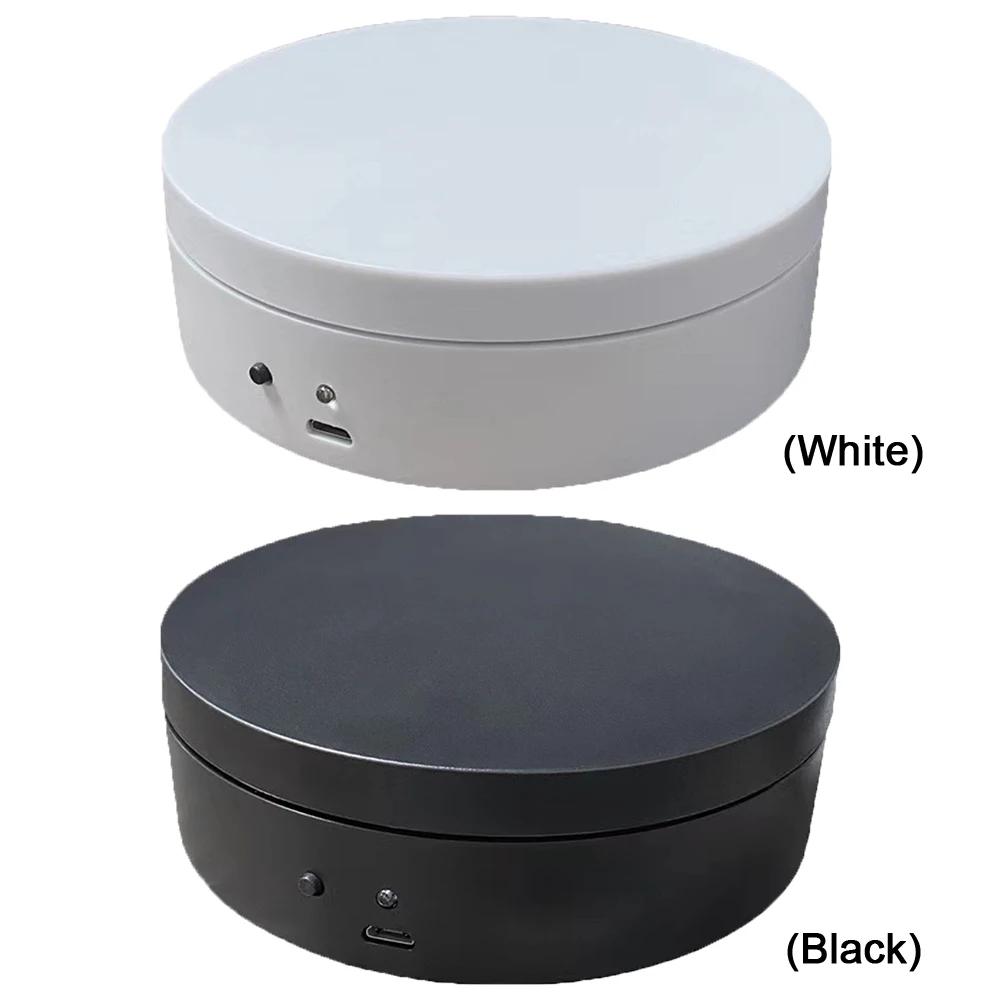 3 in 1 Electric Rotating Display Stand 360 Degree Turntable Holder USB Charging/Battery Automatic Revolving Platform for Jewelry
