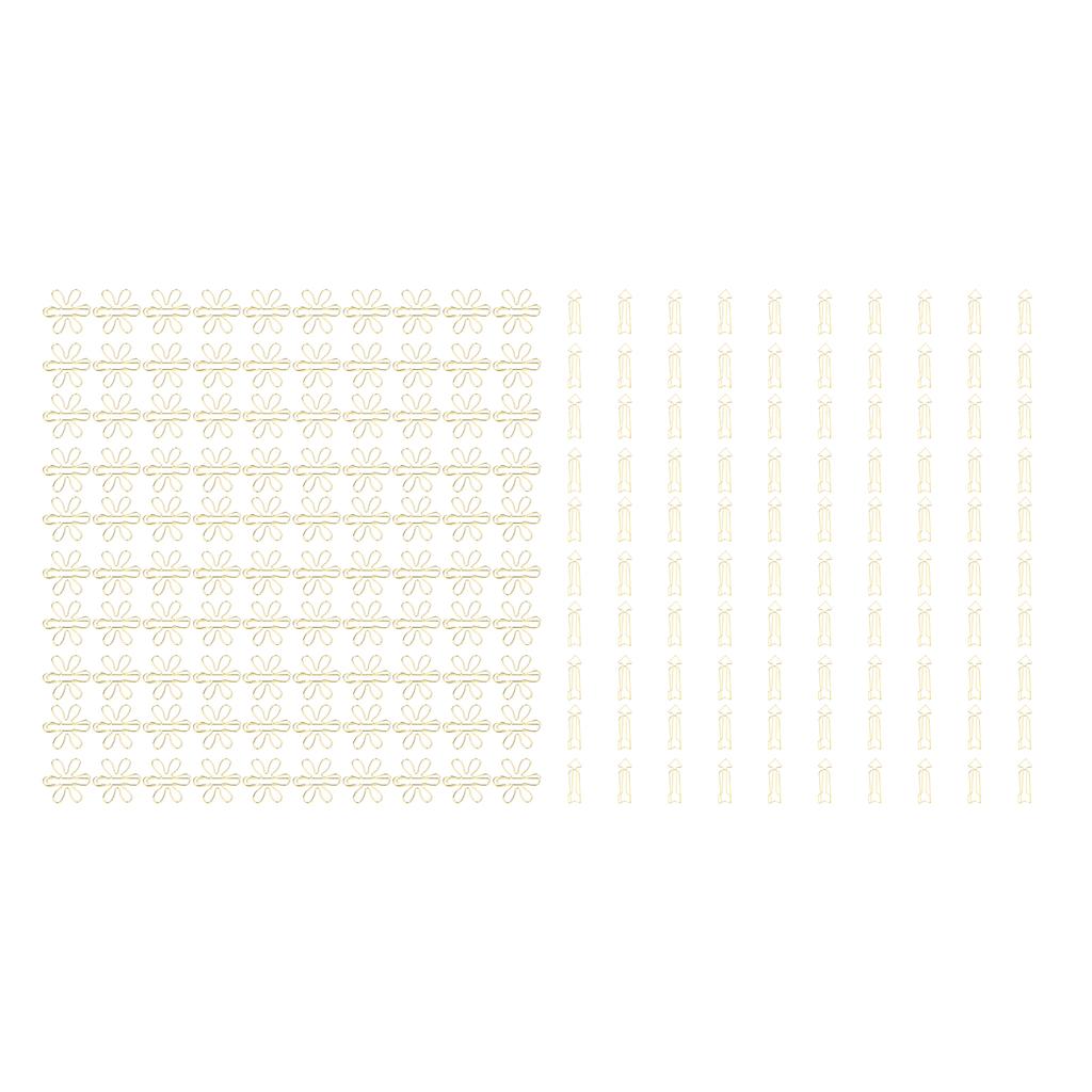 100Pcs Funny Planner Clips Innovative Cute Design Anti Rust Electroplating Process Gold Paper Clips 
