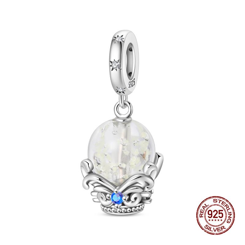 Charms Copper Romantic Ice And Snow Glass Beads Charms Fits 3Mm Original Bracelet Necklace Womens Diy Fine Jewelry Gift New