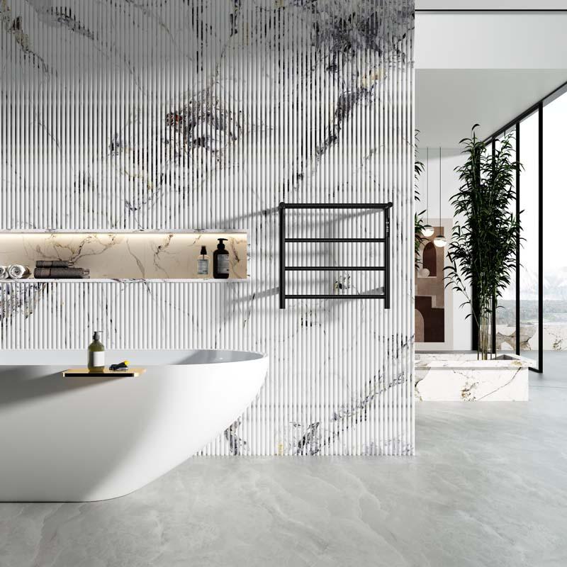 

Smart Carbon Fiber Heated Towel Rack with Temperature Control for Bathroom and Baby Mirror Finish