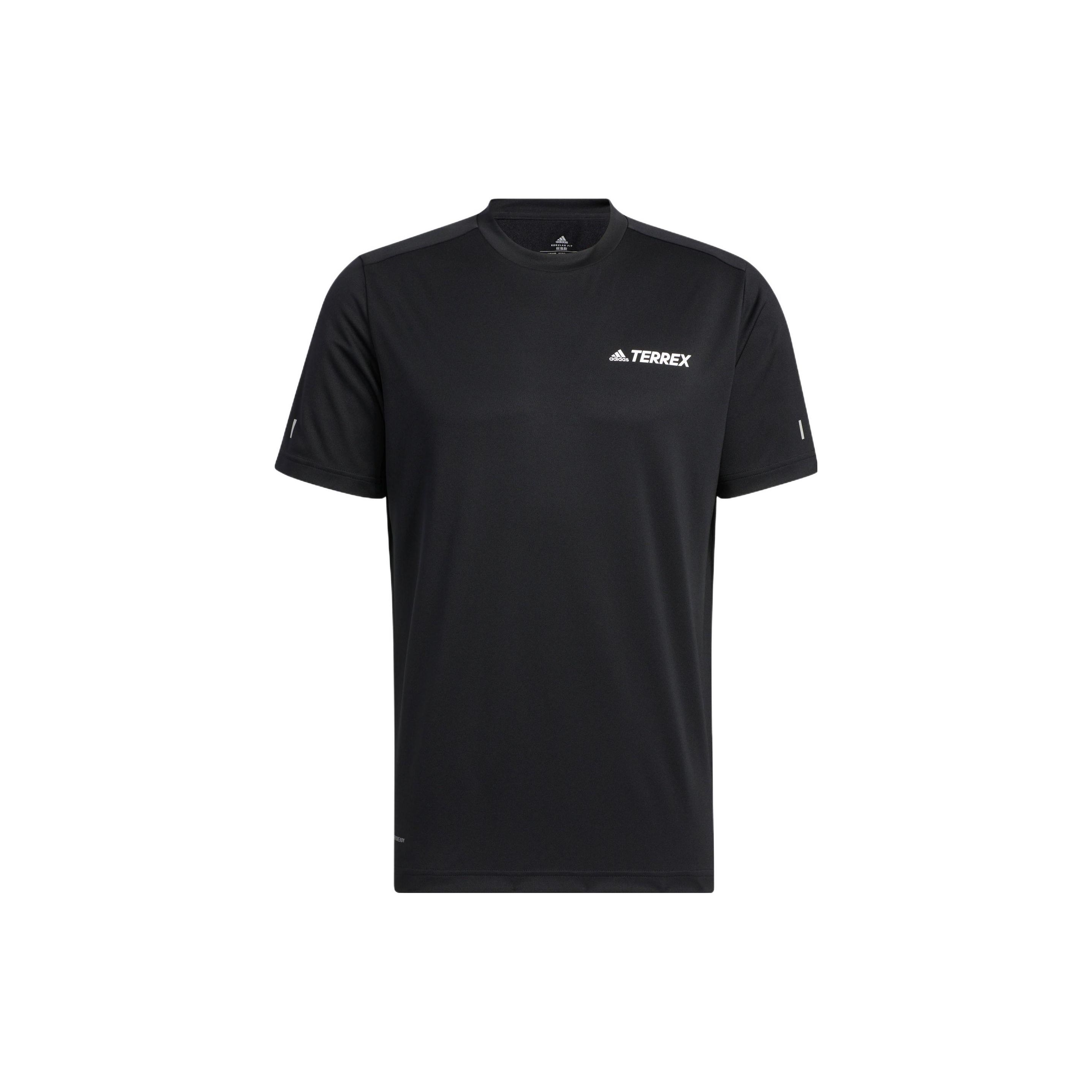 

Мужская футболка Adidas Terrex Tx Logo с коротким рукавом для занятий спортом на открытом воздухе, черные HM3813 M